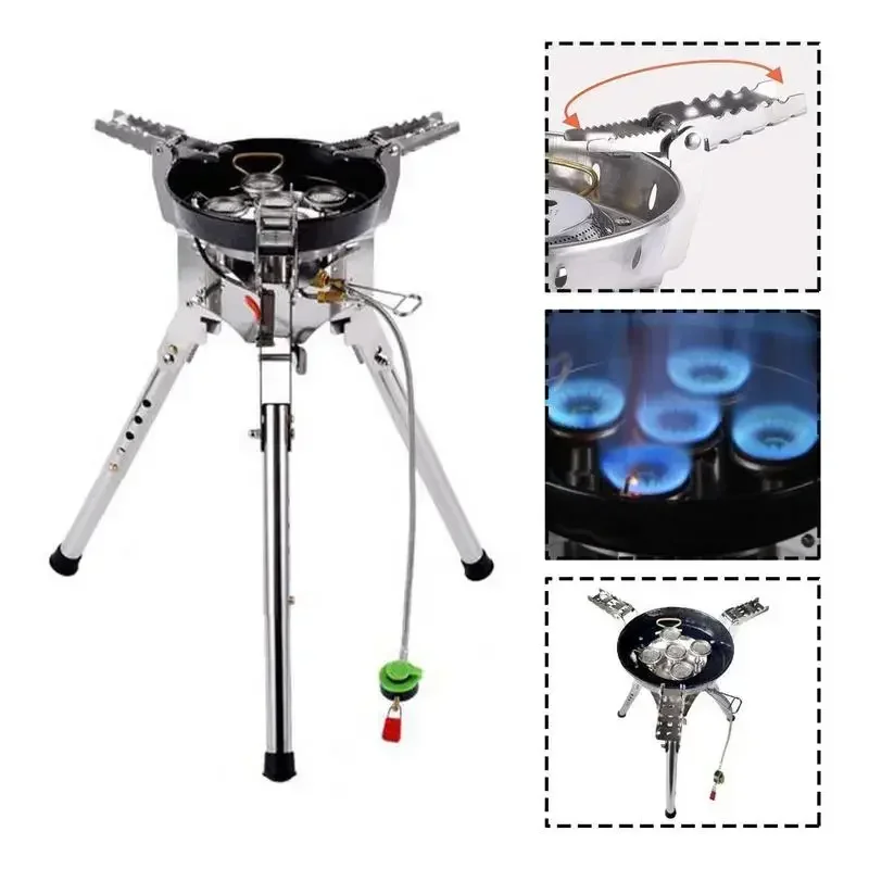 

BRS-69/BRS-69A Camping Gas Stove 4360W/8400W Propane Stove Burner Stand Gas Burner Outdoor Garden patio barbecue grill