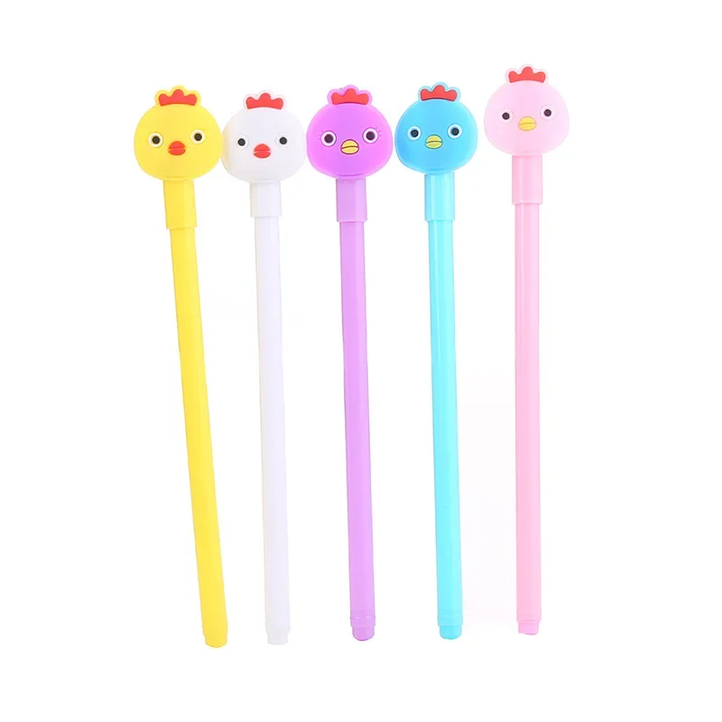 

50PCS Creative Student Cartoon Gel Pens Office Signature Pen Cute Learning Stationery Chicken Kawaii School Supplies