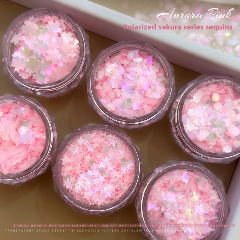 

Lyle Aurora Nail Art Glitter Powder Mermaid Sequins Irregular Prism Effect Flashy Design Nail Stickers Unusual Manicure Decor