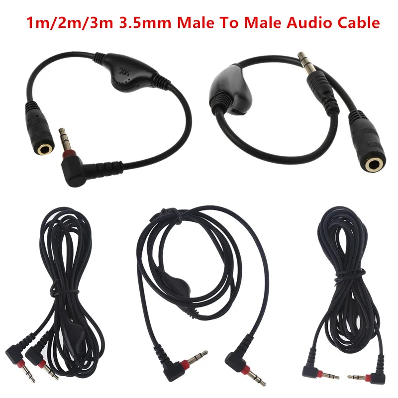 3.5mm Jack AUX Male To Female Adapter Extension Cable Audio Stereo Cord With Volume Control Earphone Headphone Wire For Smartpho