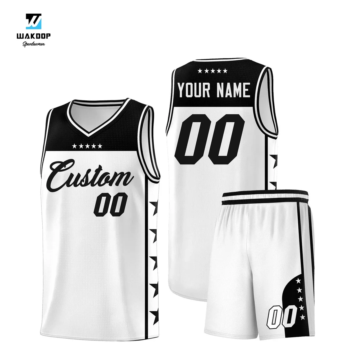 Custom Basketball Jerseys Personalized Star Pattern Sports Uniform Basketball Jersey Red Black White Blue Jerseys Multicolors