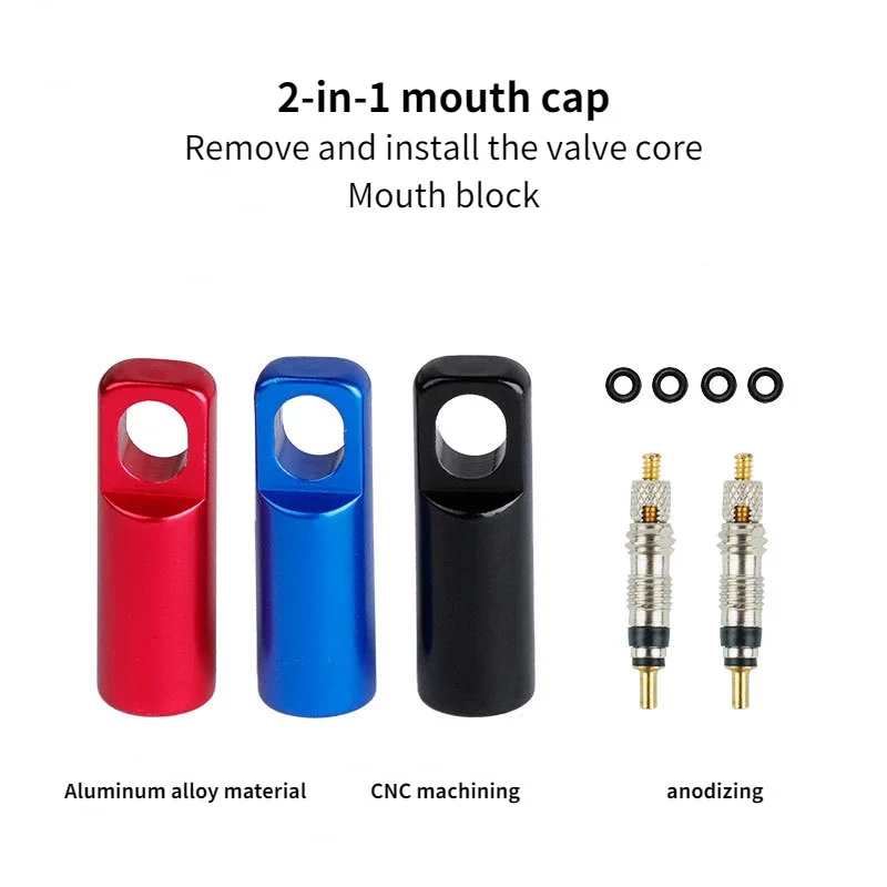 Aluminum Alloy Valve Cap Bicycle Presta Vacuum Tire Air Nozzle Wrench Valve Core Removal Tool Bicycle Accessories Outdoor Sports