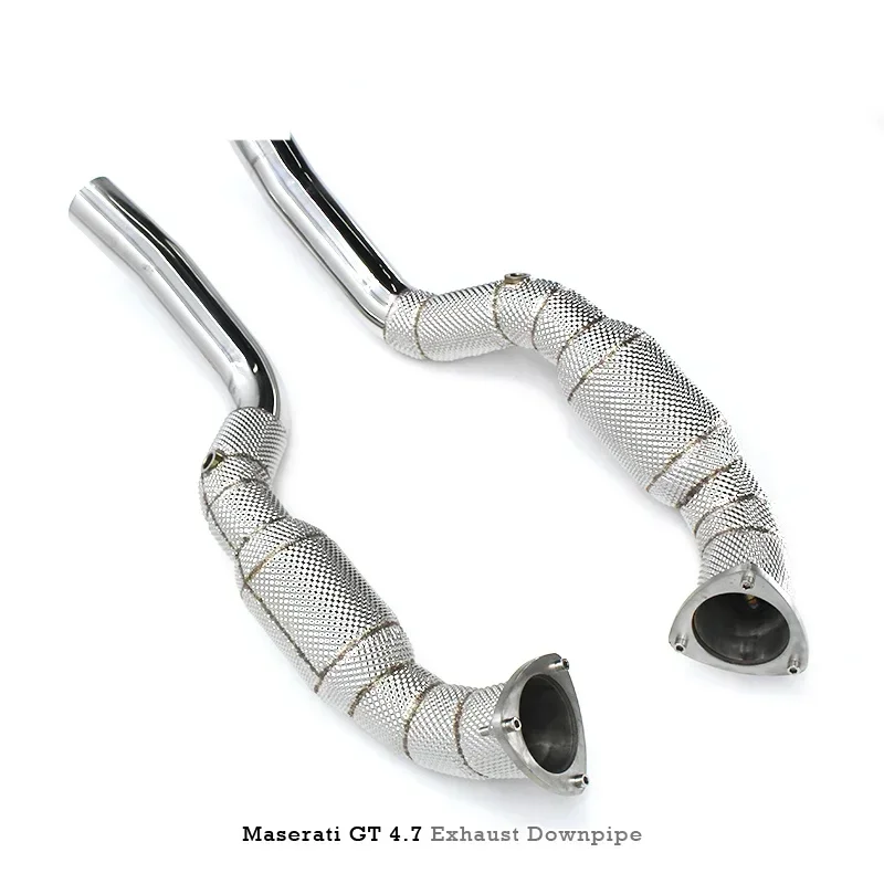 Section High flow Pipes branch downpipe Exhaust Pipe with for Maserati Gran Turismo/GT 4.7