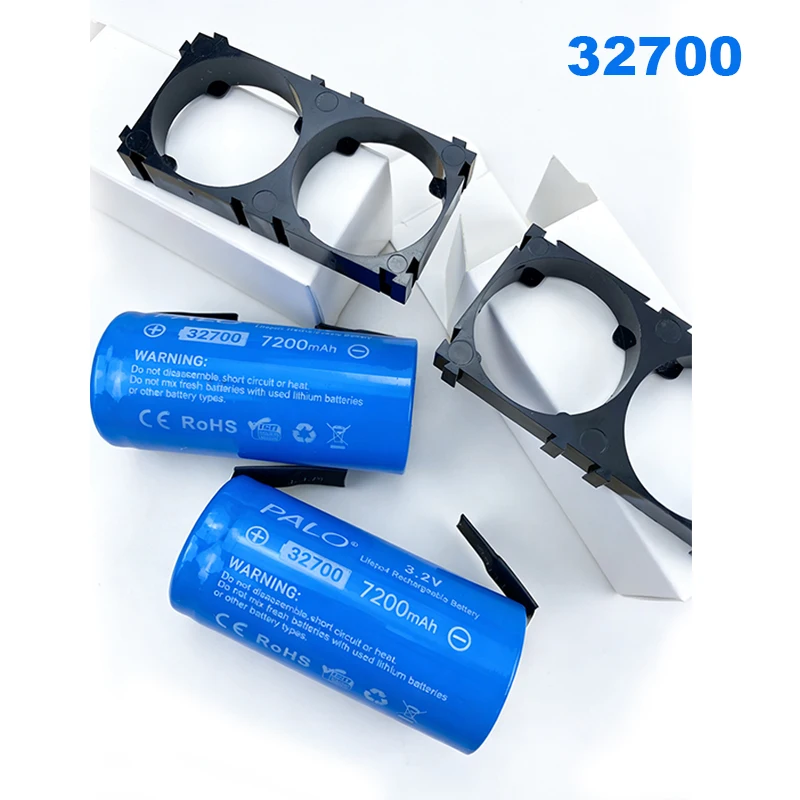 PALO 2-6PCS 7200mAh 3,2V 32700 LiFePO4-Akku 32700 35A Dauerentladung Maximal 55A Hochleistungsakku + Nickelplatten