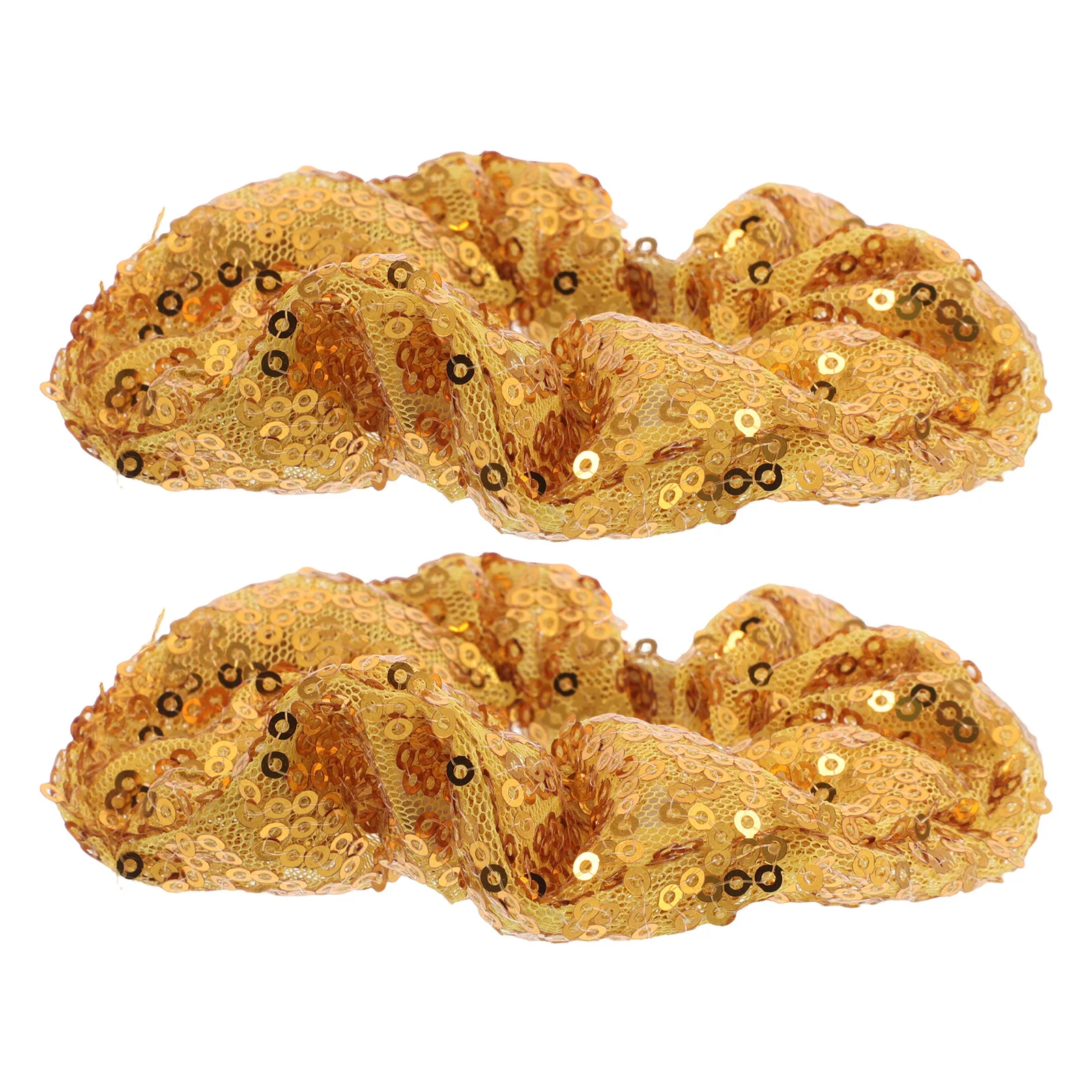 

2Pcs Sequin Scrunchies Sparkly Elastic Bands Teen Girls Disco Accessories Sequin Hair Scrunchie Fish Scale Design
