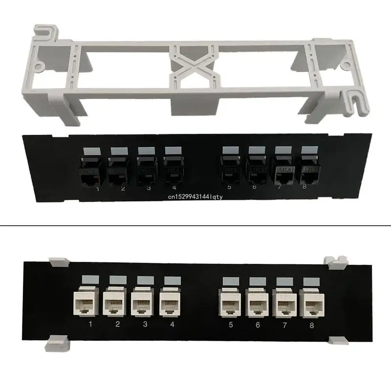 8 พอร์ต CAT6 RJ45 Extender อะแดปเตอร์เครือข่าย Extender Keystone Gigabit LAN Coupler Dropship