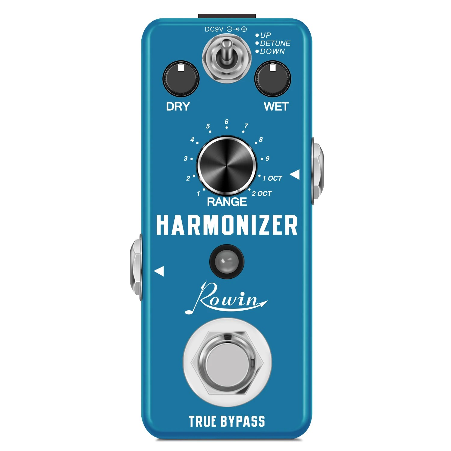 Rowin Guitar Harmonizer Pedal Digital 44.1K 32bit Pitch Effect Pedals Harmony Pitch Shift Detune LEF-3807