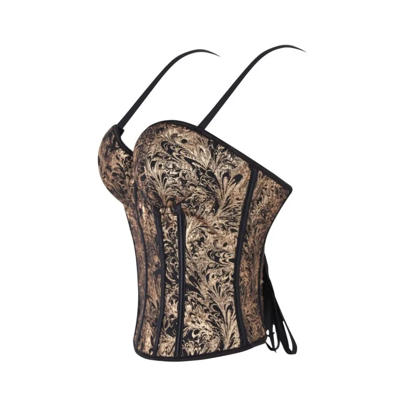 

Готический корсет с принтом и бюстгальтером, подтяжки, корсет с завышенной талией, формирователь тела, сексуальное нижнее белье на шнуровке для женщин больших размеров