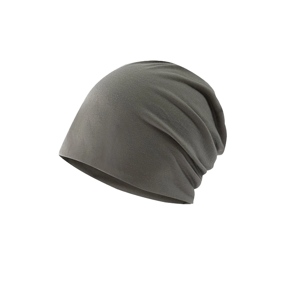 Czapka typu beanie dla kobiet, mężczyzna, jesienno-zimowa, elastyczna, na co dzień, w jednolitym kolorze, luźna czapka po chemioterapii — zdjęcie 7