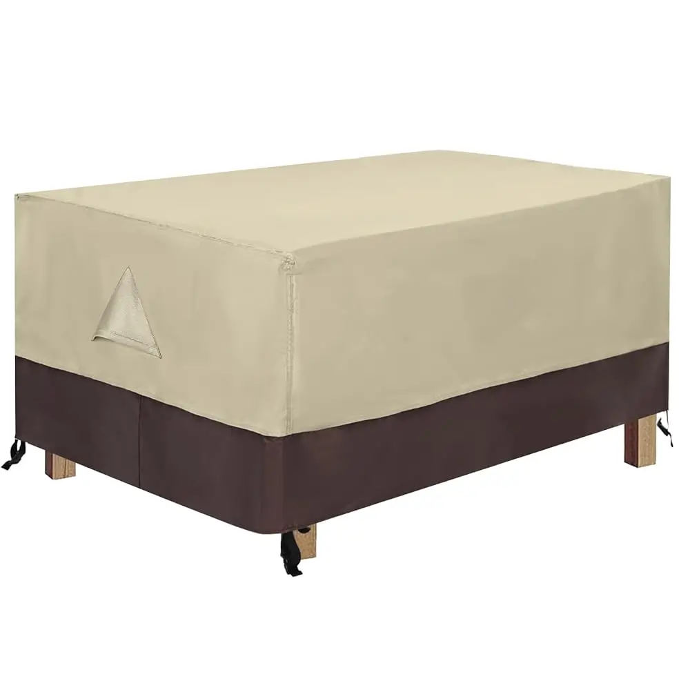

Чехол для кофейного столика на террасу, универсальный чехол для небольшого уличного столика, водонепроницаемый и пыленепроницаемый, бежево-коричневый, 42x24x18