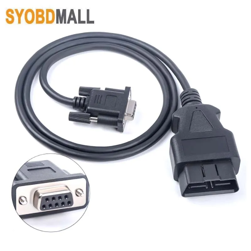 VAG OBD 16Pin To DB9 Serial RS232 Connector DB 9PIN OBD2 16Pin Male Extension Cable OBDII 16 Pin To DB9 Female Car OBD Tool