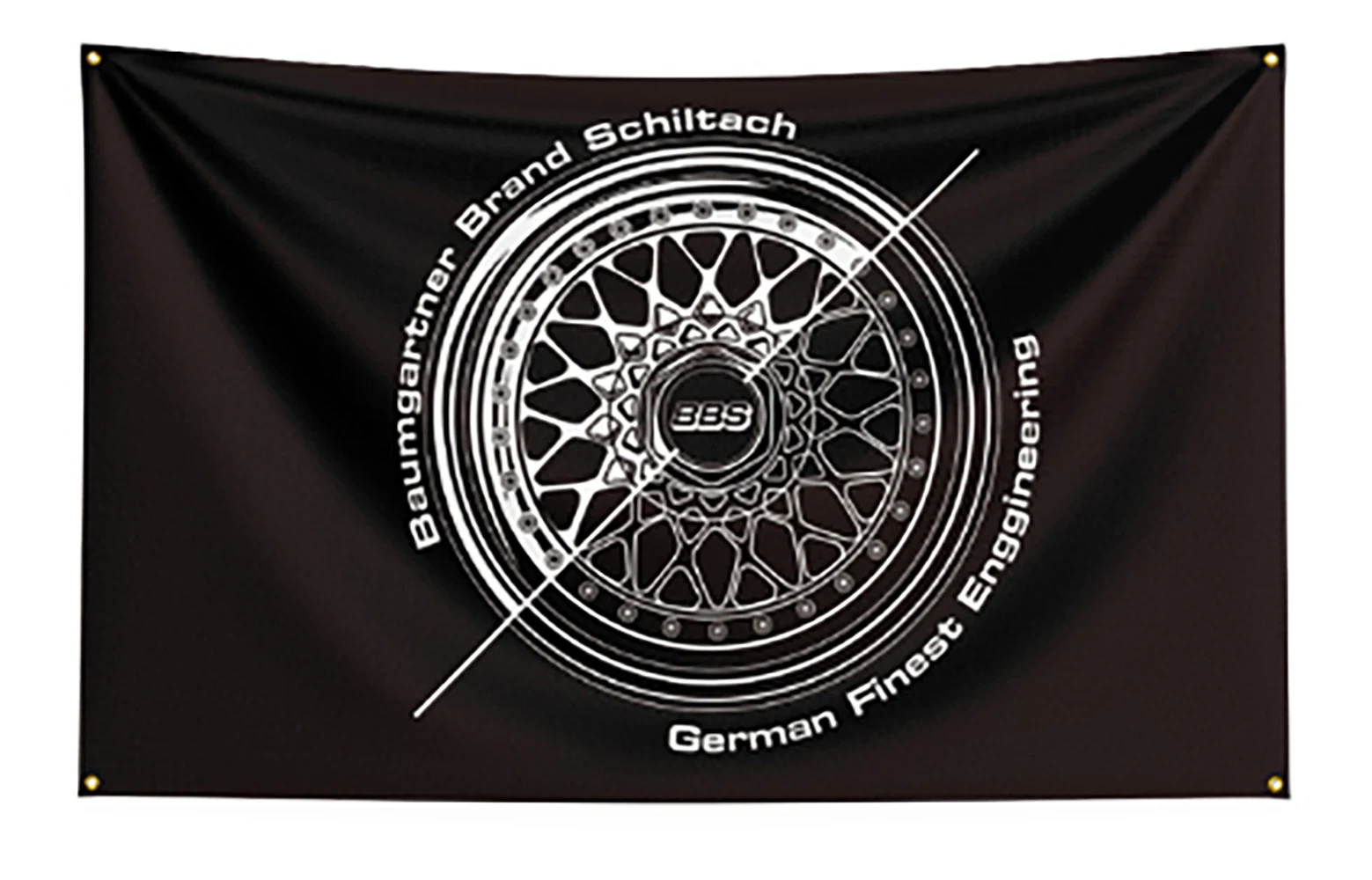 FLAGDOM 90X150CM 3X5FT BBS Flag Polyester Printed Auto Parts Banner For Decor