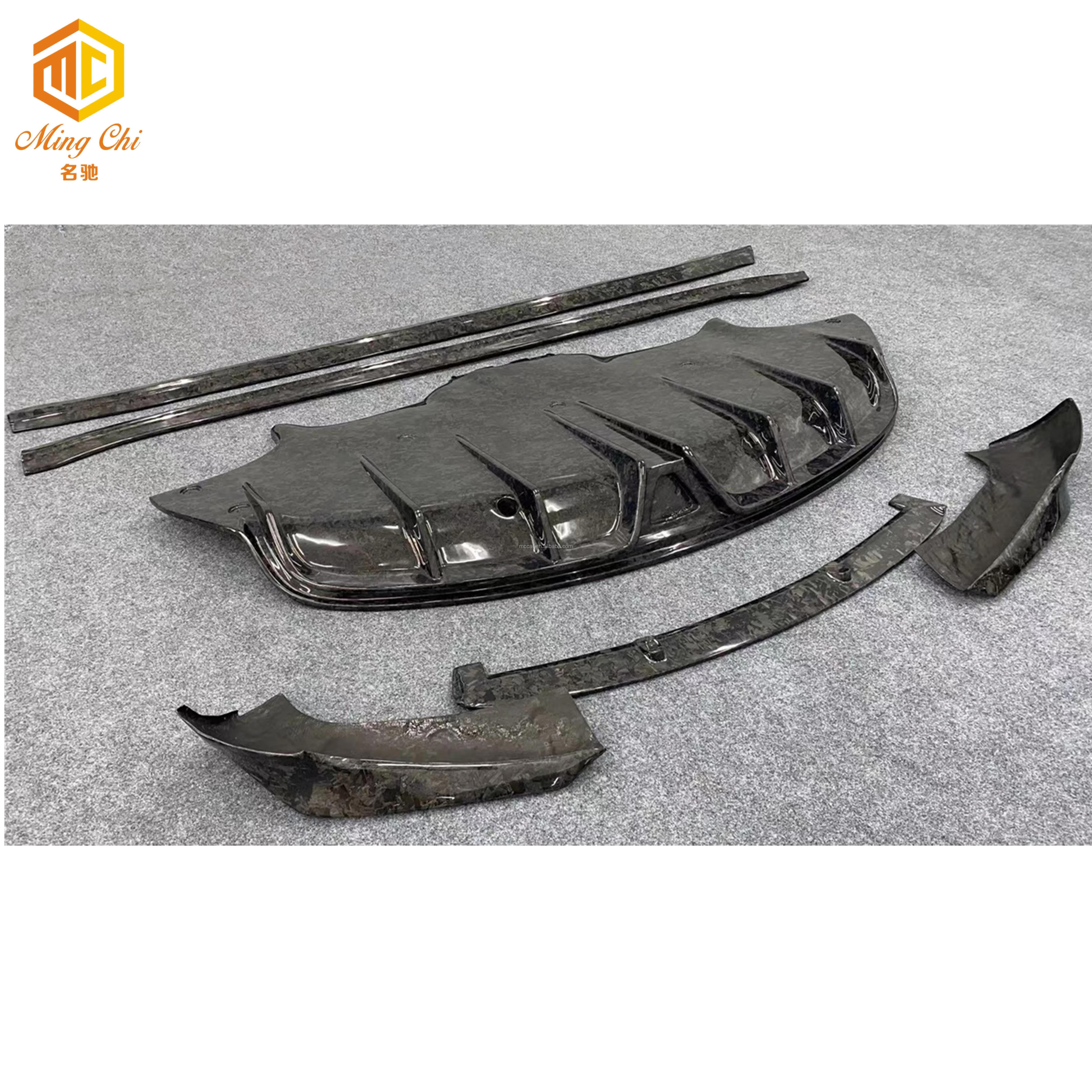 Model3 forged body kit led diffuser side skirt spoiler front lip for Model3 body kit