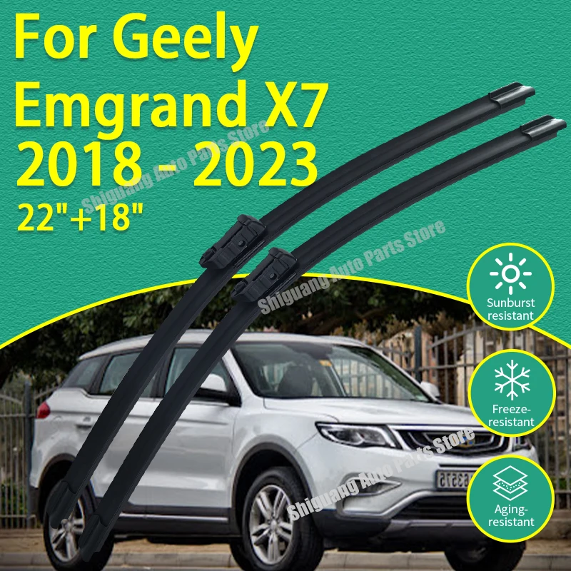 Front Silicone Coating Wipers for Geely Emgrand X7 2018 - 2023 Car Wiper Windshield Windscreen Blades Accessories 2019 2020 2021
