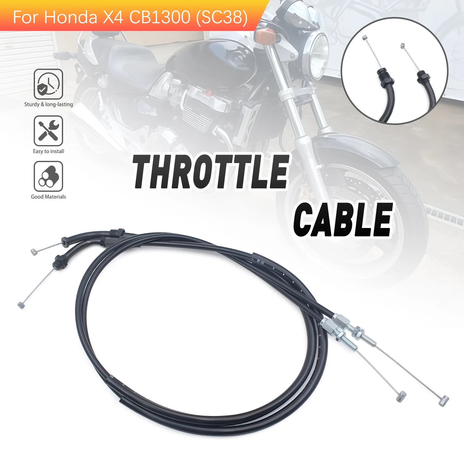 For Honda X4 CB1300 (SC38) 1997 1998 1999 2000 Throttle Cable Wire Motorcycle Part Throttle Cable Part