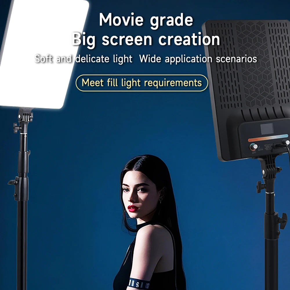 19inch LED Video Lights Photography Lighting Conference Selfie Light Photo Studio Lamp for Shoot Live Streaming