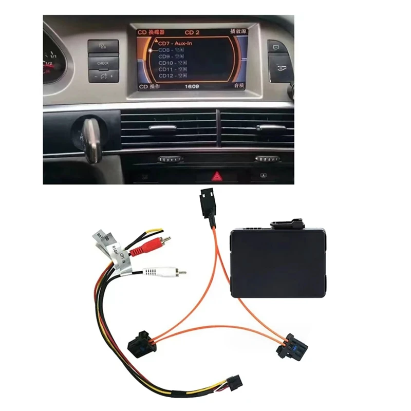 

Car Bluetooth Music Aux Audio Input Old 2GMMI Bluetooth Music for Audi A6L A8L Q7 Audio Fiber Decoder Box for Android