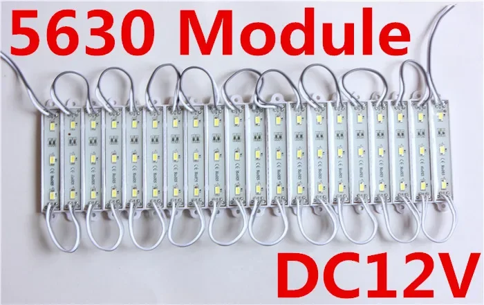 

waterproof SMD 5630 LED light module LED backlight LED module white(6000K) DC12V 1.5W 3 led 45lm/led shipping free