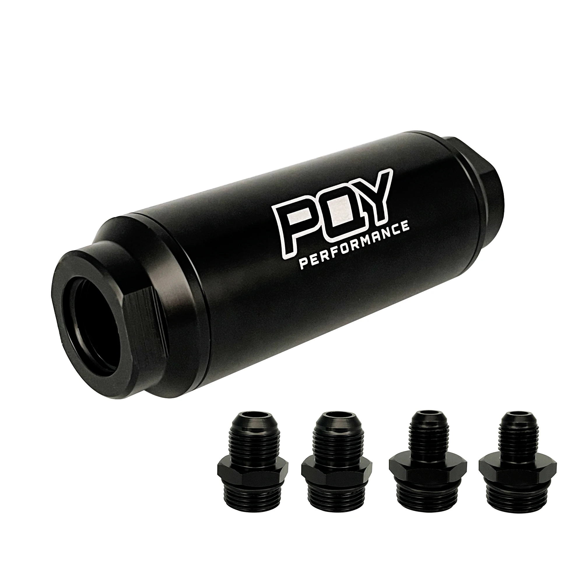 OYOTE wysoki przepływ 44mm wbudowany filtr paliwa z 2 szt. 6AN 8AN montaż 100 mikronów do czyszczenia SS — zdjęcie 2