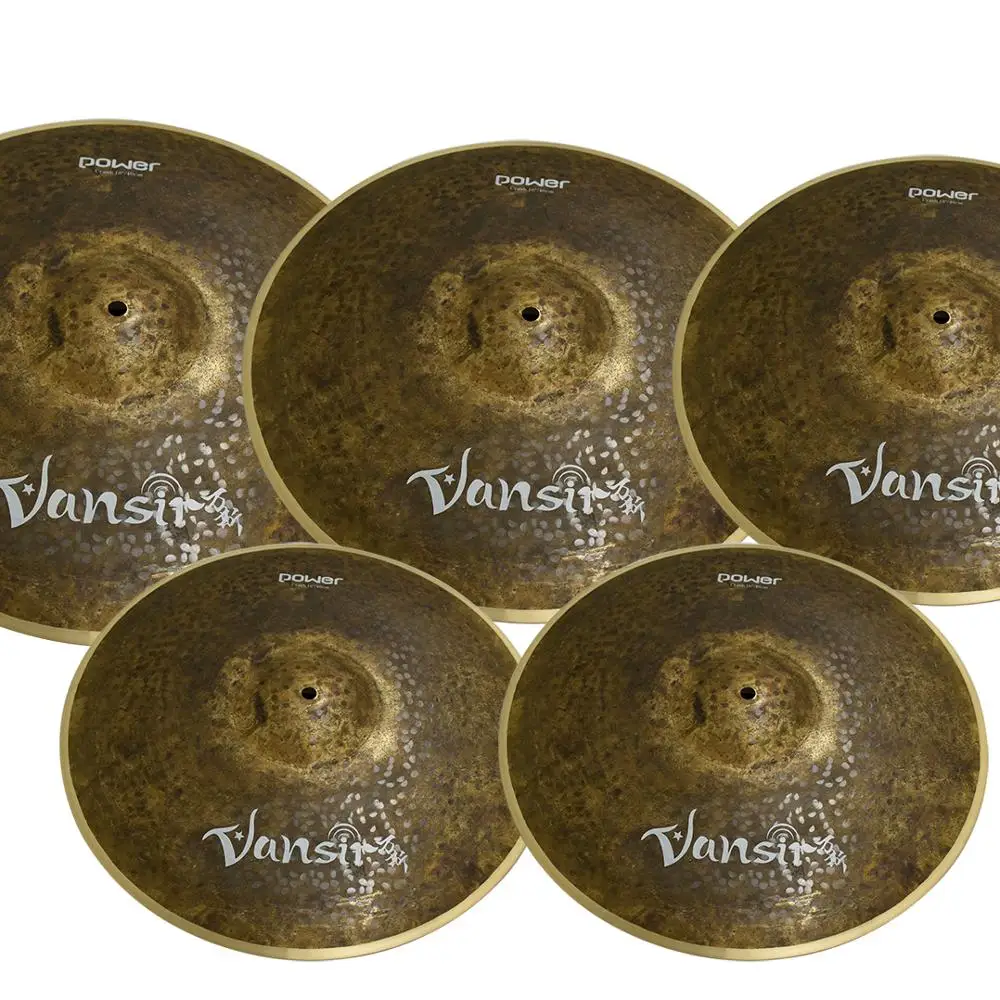 Vansir 100% Handmade Cymbals Power Series 14''HH+16''Crash+18''Crash+20''Ride