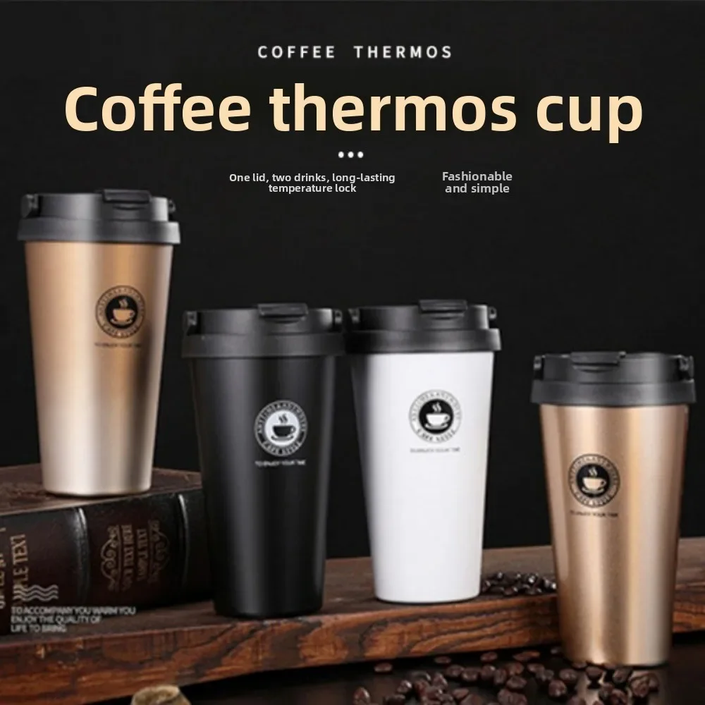 

Вакуумная кофейная чашка из нержавеющей стали, креативная изолированная чашка с ручкой, вакуумная портативная автомобильная чашка, подходит для использования в офисе на открытом воздухе