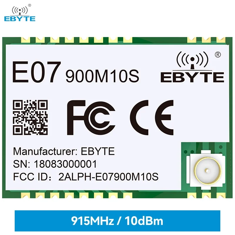 CC1101 Беспроводной радиочастотный модуль 868 МГц 915 МГц E07-900M10S IPEX/антенна с отверстием для штампа Большой радиус действия 1,5 км SMD Упаковка Беспроводной модуль SPI