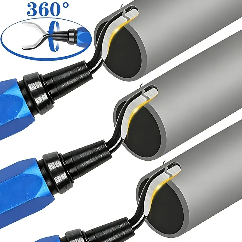 

Aluminum Handle Burr Deburring Tool Metal Burr Deburrer Rotary Remover Deburring Head Cutter For Plastic Copper Deburring Tool