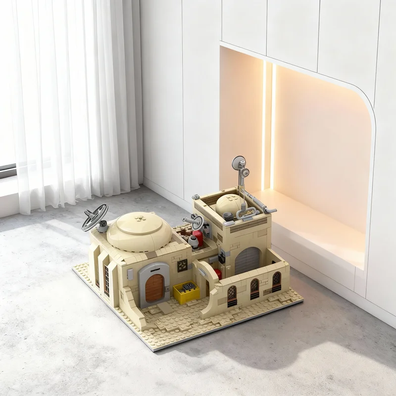 

Набор для сборки модульной модели «Дом Моуза Эйзли» на пустыне Татуин из серии «Звездные войны», 967 деталей, конструктор, креативные игрушки, подарок для детей