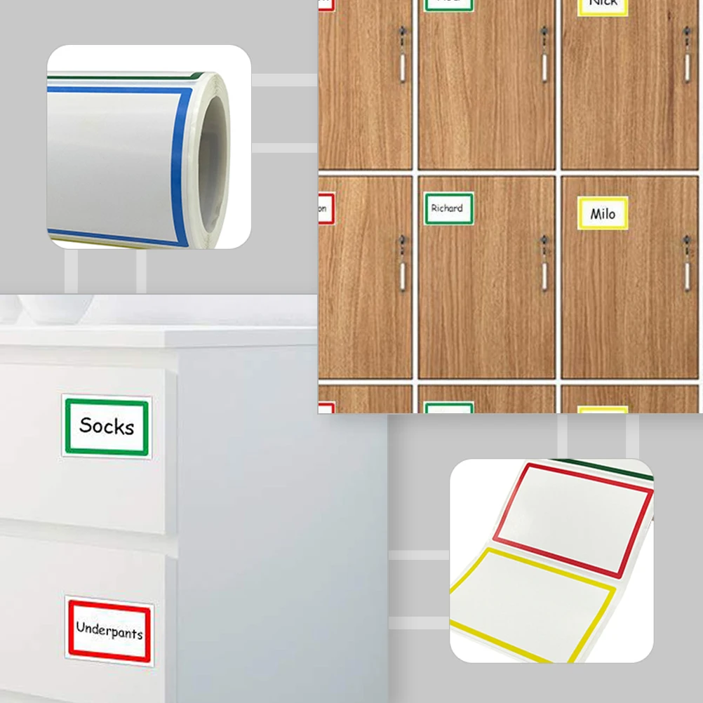 

300 pcs 1 Roll Blank Tag Stickers Diy Writing Labels Colorful Mark Decals Adhesive Name Stickers For Home Office School