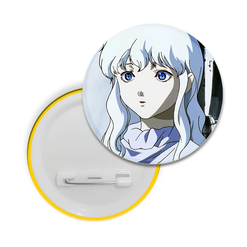 58mm Anime Character Berserker Pins Tinplate Badge DIY Custom Cartoon Brooch for Fans Collection Gifts Clothes Hats Decoration