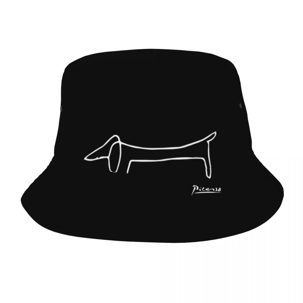 Custom Pablo Picasso Dachsund Dog Bucket Hat for Men Women Print Summer Travel Beach Fisherman Cap