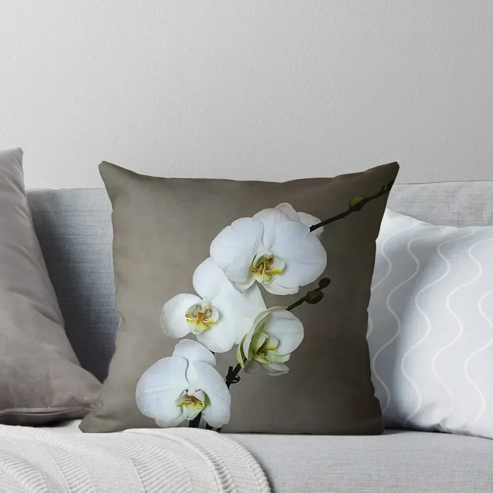 

White Orchid Throw Pillow ornamental pillows Couch Cushions Sofa Covers For Living Room Sofa Cushions Covers pillow