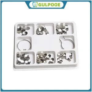 GULPOOE 100 adet/kutu, Parçaları Diziler Diş Bölüm Contorneadas Metal Tutucu Matris Bant ve Diş Değiştirme Araçları ile Diş Hekimi için 8 en çok satan, diş hekimleri için hediyeler-no. 1