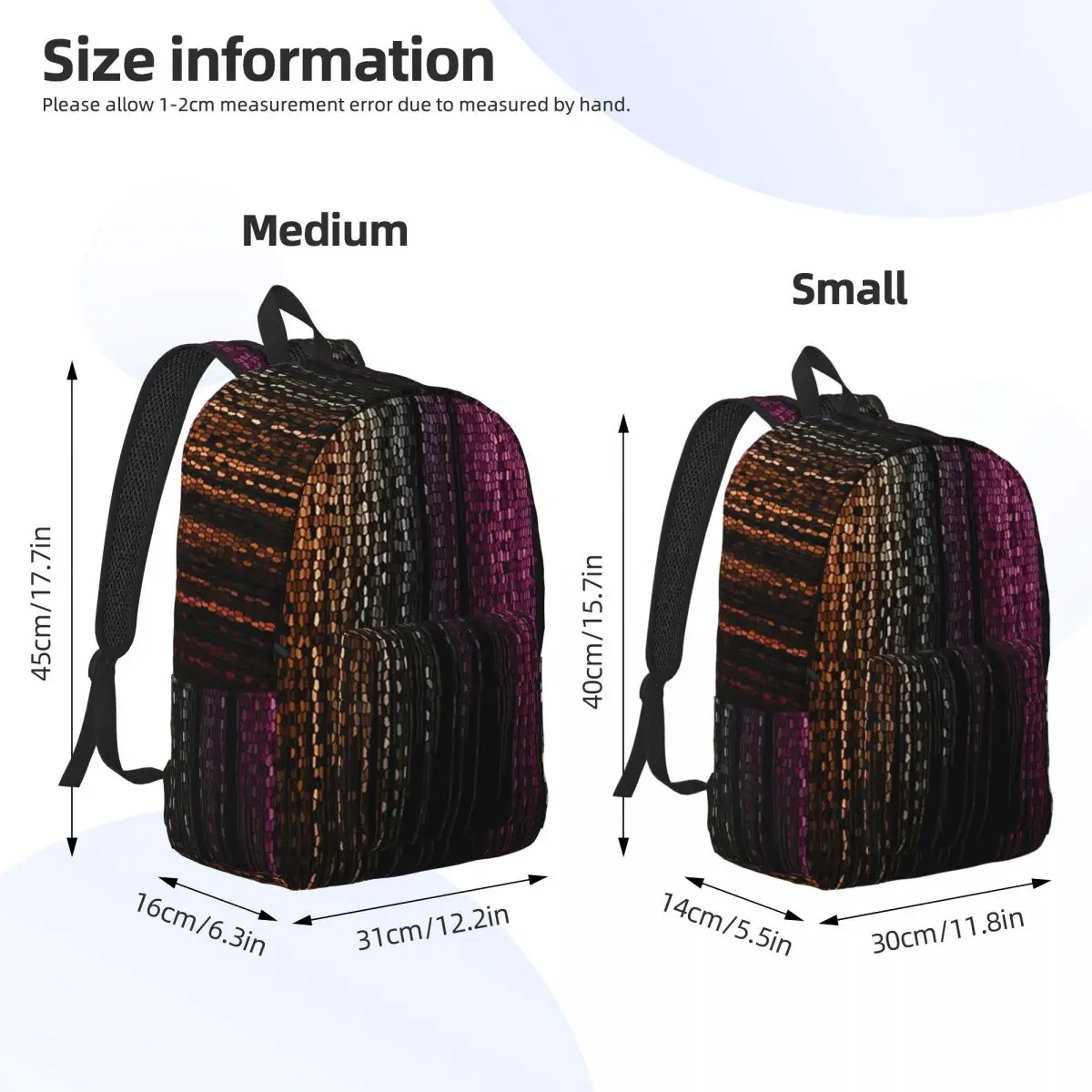 Faux Glitter Rainbow Pride Flag LGBT Gay Lesbian Backpack Daypack Large Capacity Children BookBag School Bag Shoulder