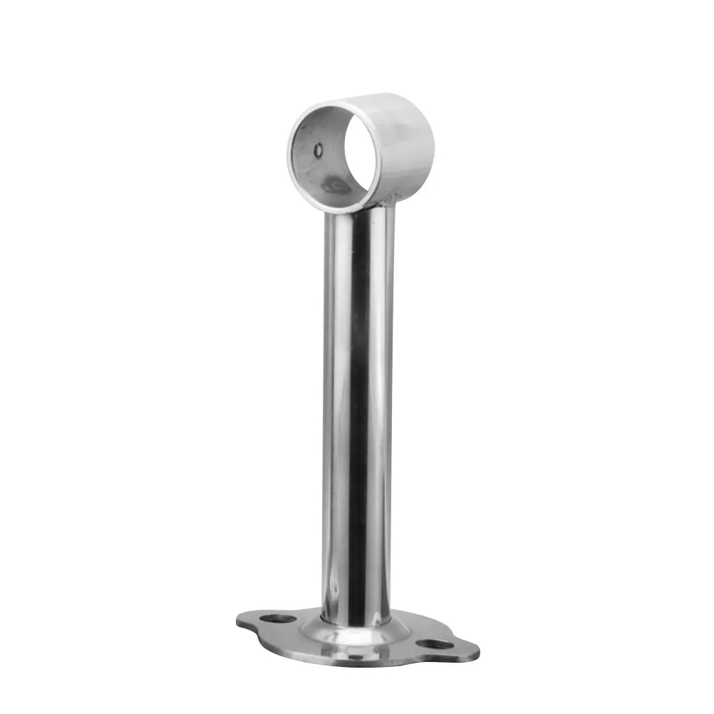 Stainless Steel Rod Seat Flange Seat Round Pipe High Foot Closet Hanging Rod for Towels Clothing Easy Clean Rod,round