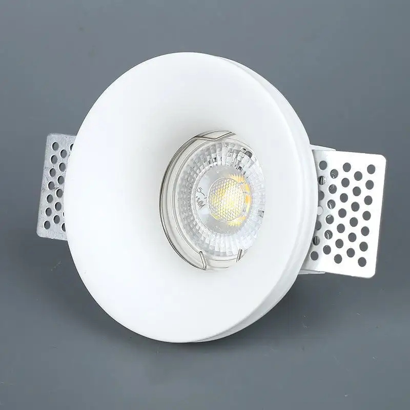 Recessed Gypsum Ceiling Downlight GU10 LED Anti Glare Borderless Spotlight Home Living Room Bedroom Aisle Lighting
