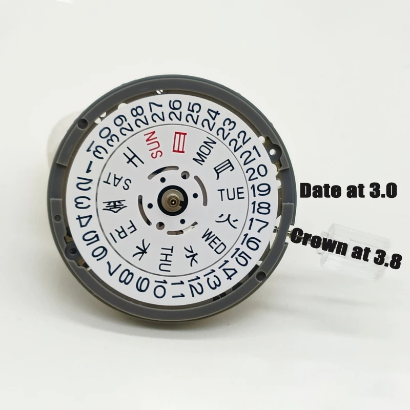 Mod Seiko NH36 ruch koła japońskie Kanji NH36A korona ruchu w 3.0/3.8 automatyczna mechaniczna Movt SKX007 do naprawy zegarków Movt