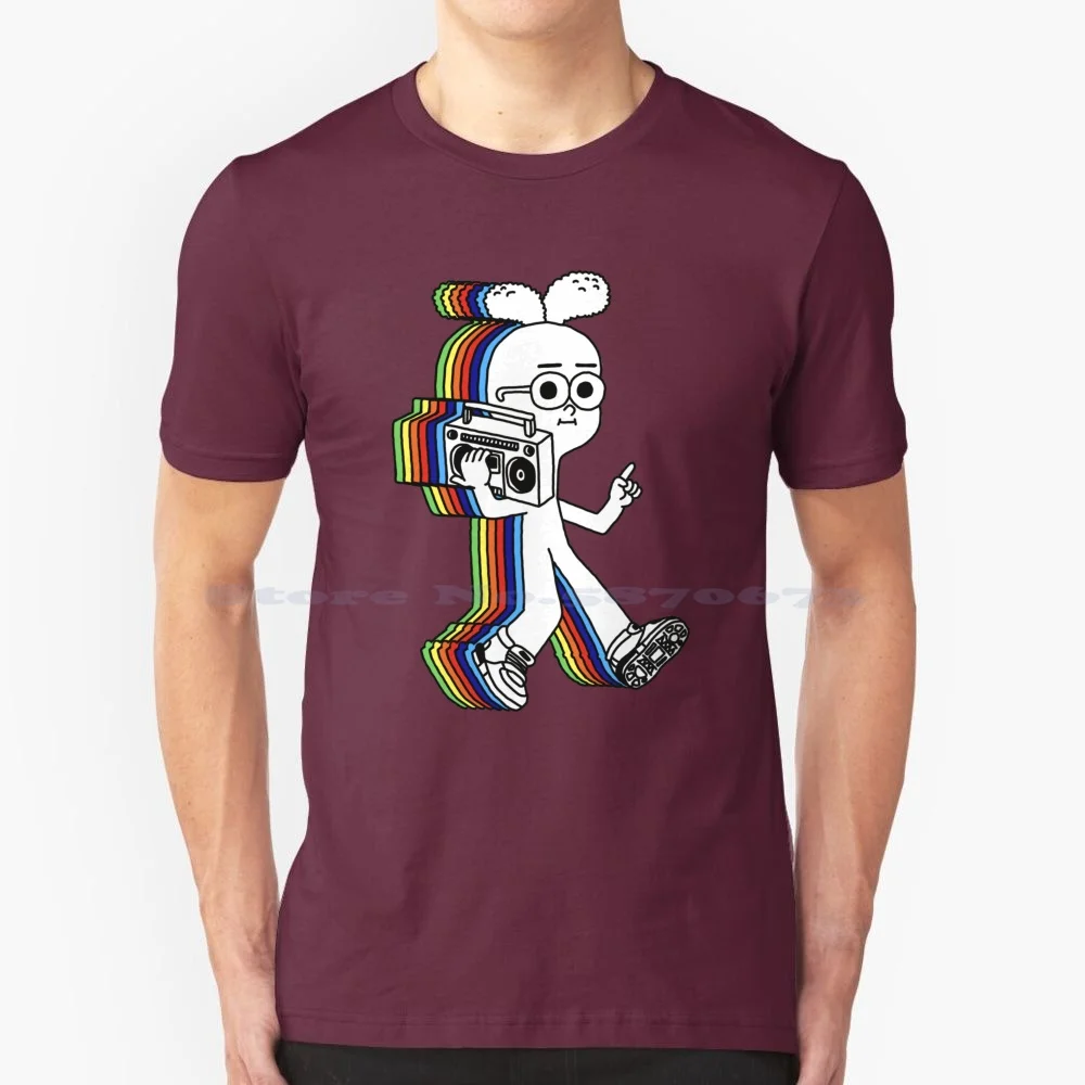 Funky Onion T Shirt 100% Cotton Tee Cartoon Apple And Onion Funky Apply And Onion Onion Boombox Rainbow Onion