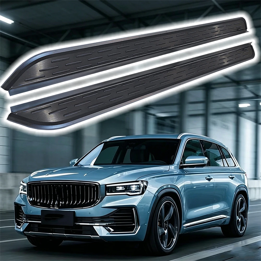 

Heavy Duty Aluminum Alloy Side Steps for Geely Monjaro 2023-2026, No Drill, Direct Bolt-On, OEM Perfect Fit