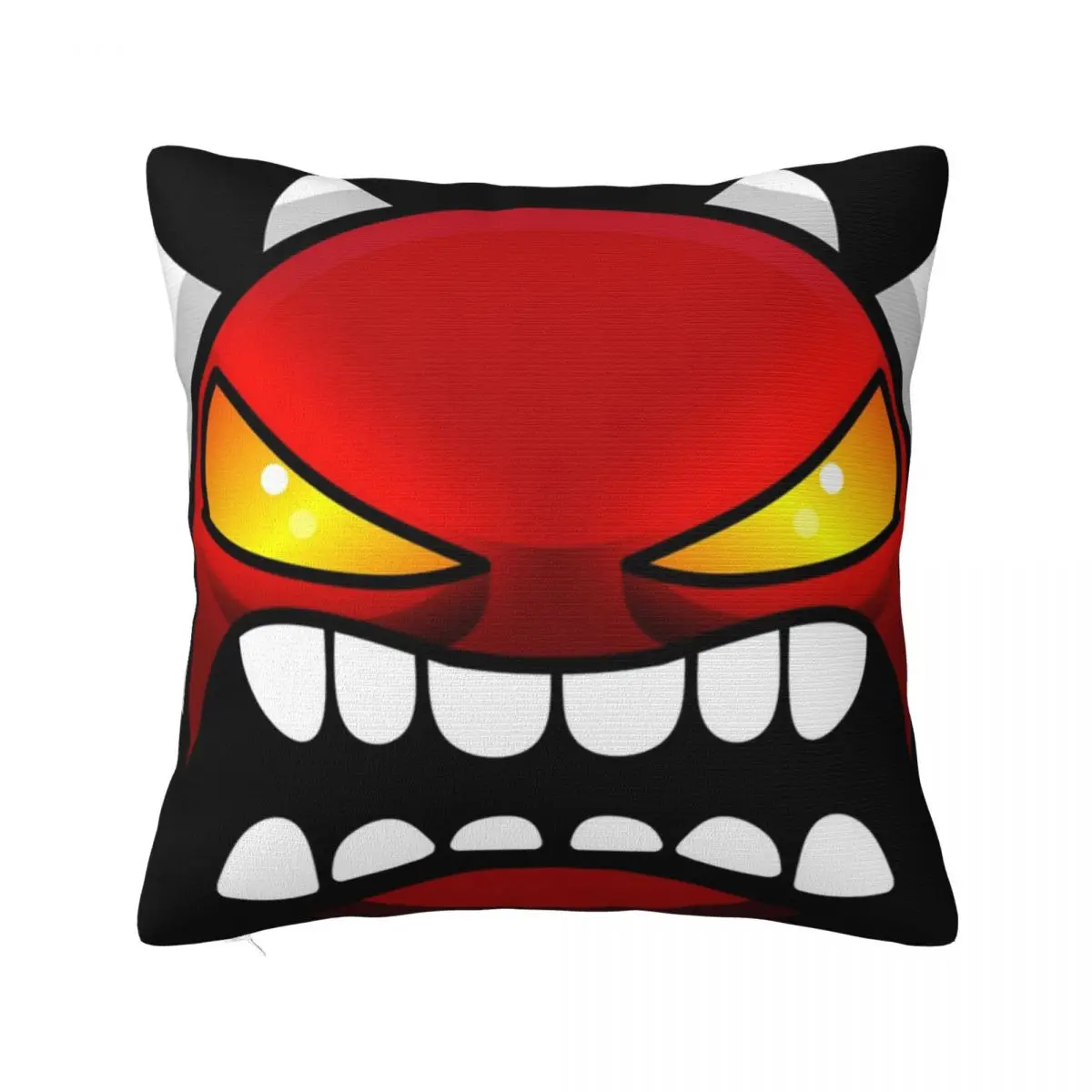 Geometry Dash Extreme Demon Pillowcase Cushion Kawaii Cushion Cushion Cover Zippered Pillow Cases Customizable