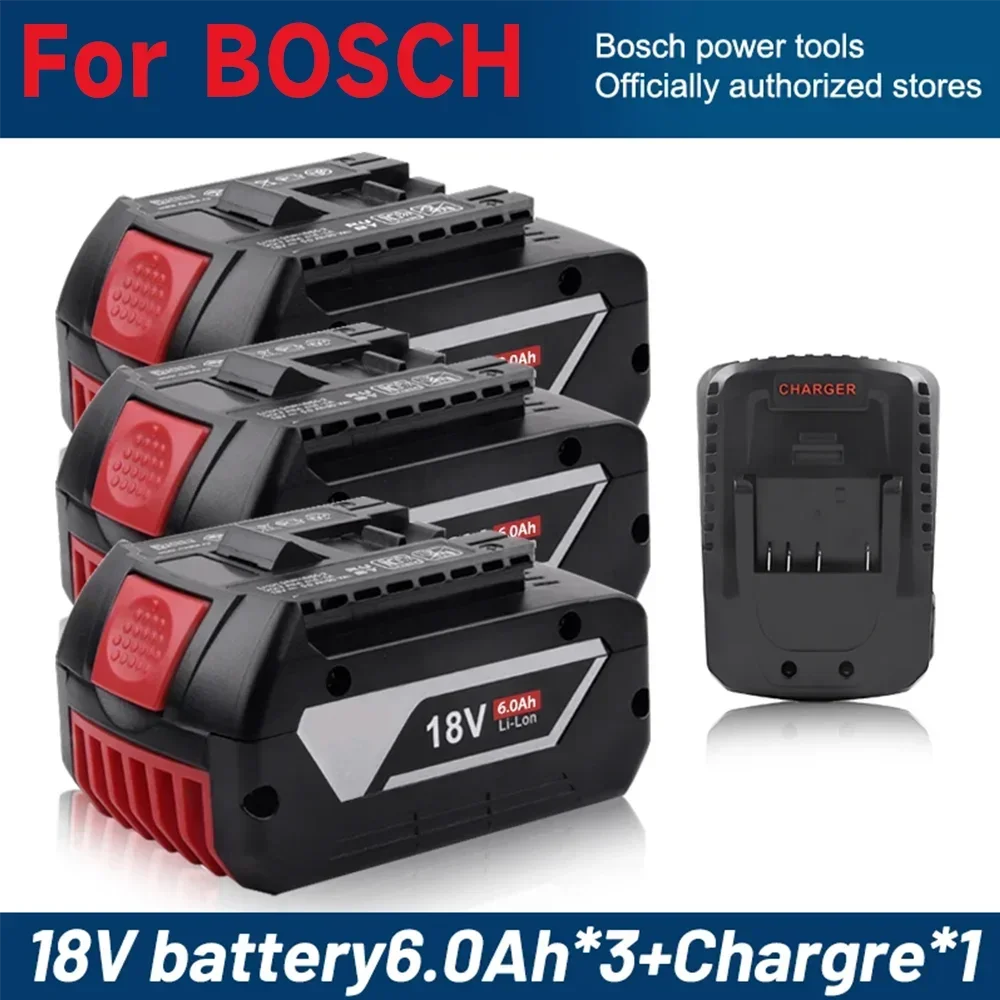 Für Bosch 18V 6,0Ah, Professioneller Lithium-Akku, Elektrischer Wiederaufladbarer Akku, Bosch BAT609 BAT609G BAT618 BAT618G