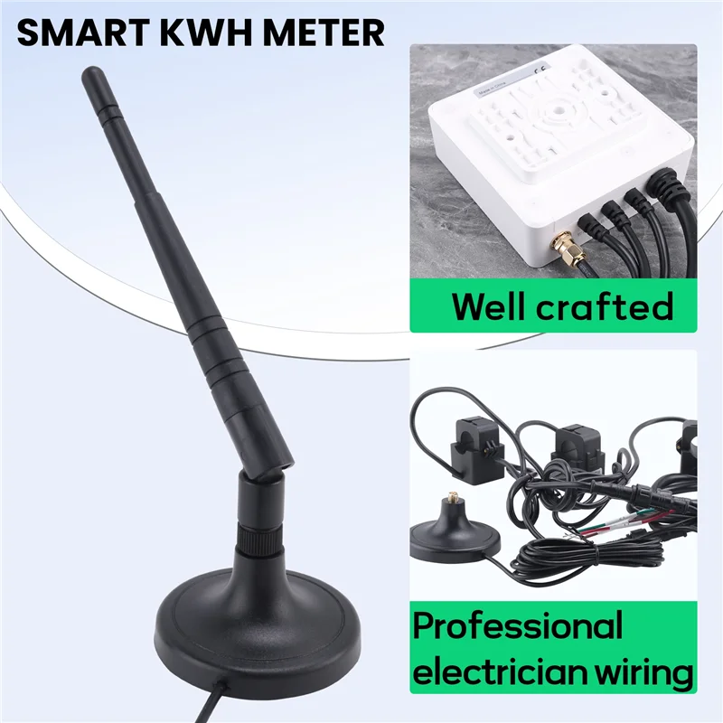 

Tuya Smart Life 3 Phase Wifi Energy KWH Meter 80A 120A Power Clamp Current Transformer App Monitor-A25R