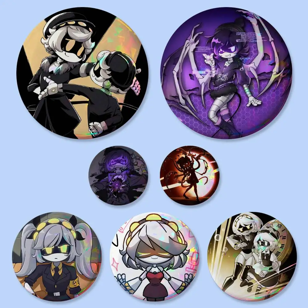 Insignias Redondas de Game-M-Murder Drones N V J de 25, 32, 44, 58, 75 mm, Pin de Cosplay, Decoración para Bolsos, Regalos para Fans, Coleccionistas, Amigos, Broche, Souvenir