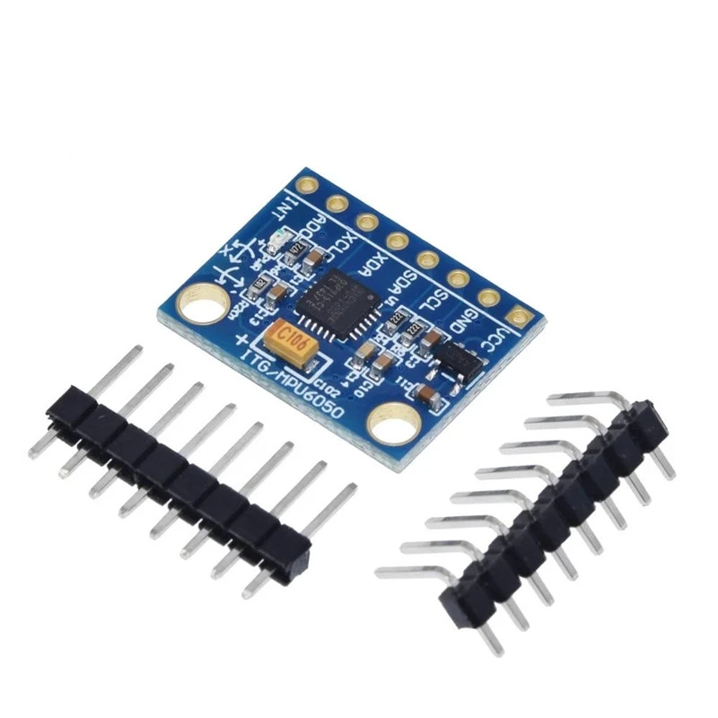 Módulo de GY-521 con giroscopio de aceleración de tres ejes, módulo 6DOF con diagrama de código esquemático, MPU-6050