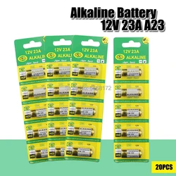 20pcs/pack alkaline dry battery 23a 12v electronic toy disposable bateria 8F10R 8LR23 CA20 A23 L1028 23AE watch batteri