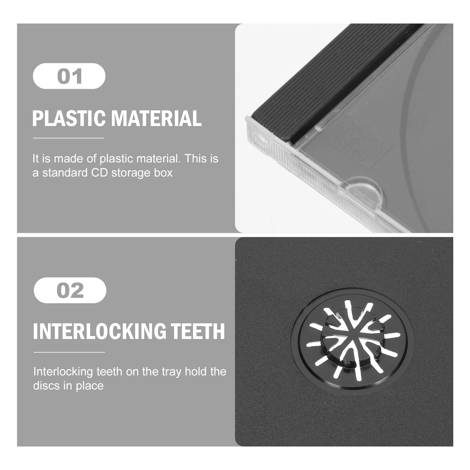 6 buah kotak penyimpanan CD kotak penyimpanan plastik Casing pelindung DVD CD