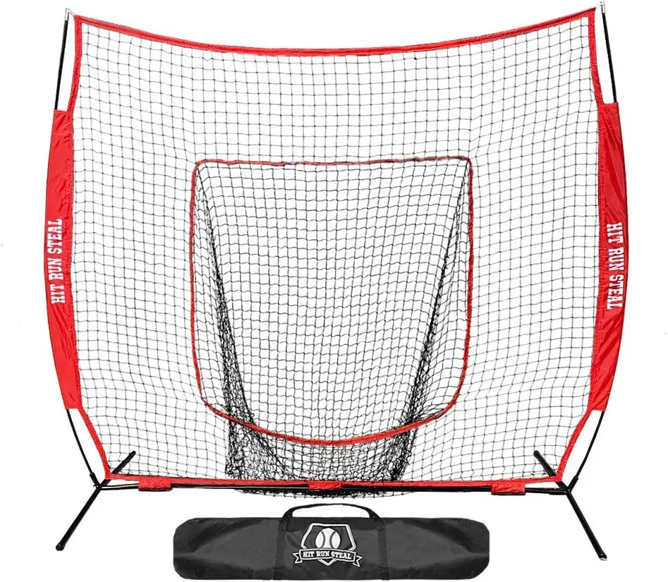 Hit Run Steal Heavy Duty Softball & Baseball Net with Carrying Bag - Perfect Hitting Net for Your Batting and Pitching Practices