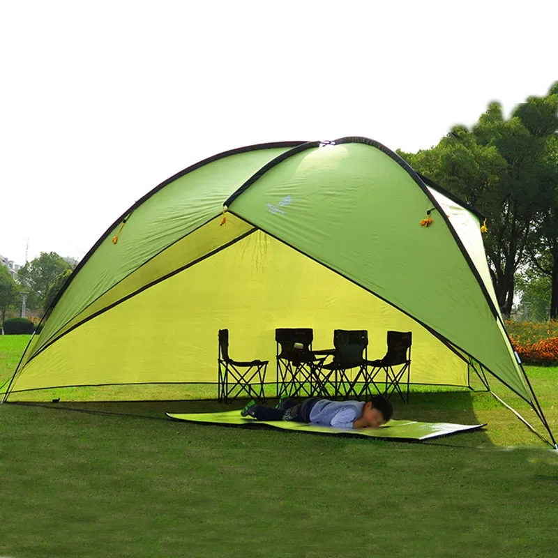 1 2 3Walls Hillman Outdoor Large Space Triangle Sunshade Camping Tent Multiple Family Beach Sunscreen Awning Canopy Tour Tarp