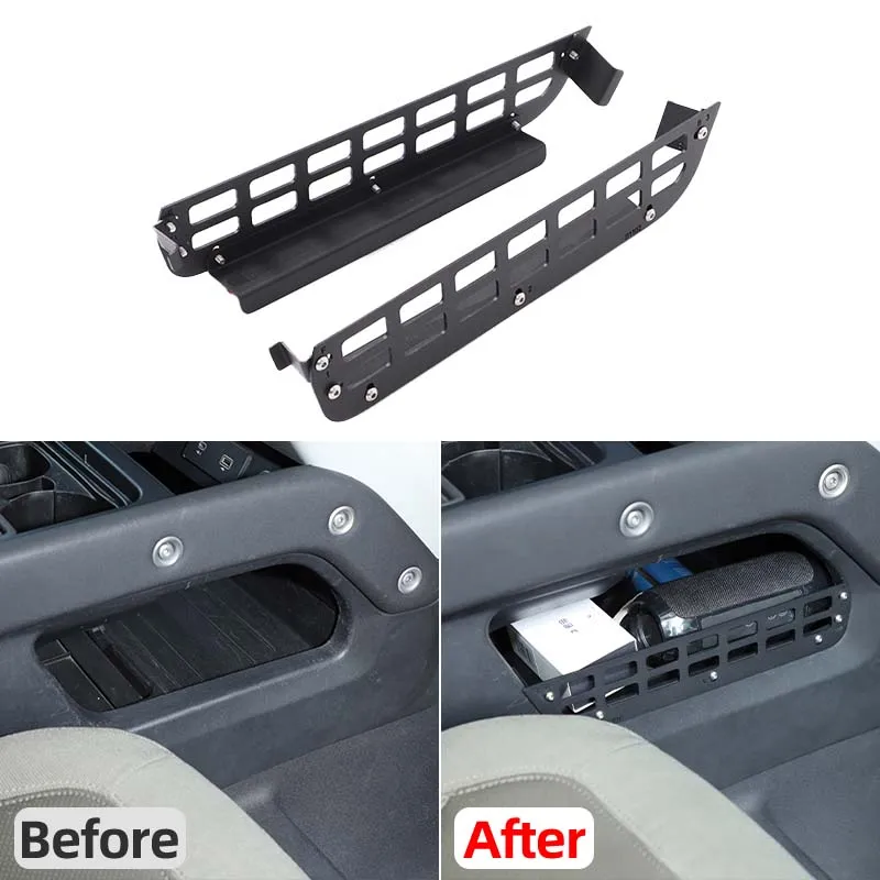 

For Land Rover Defender 2020-2023 storage baffles on both sides of the lower center console, storage fence, auto accessories