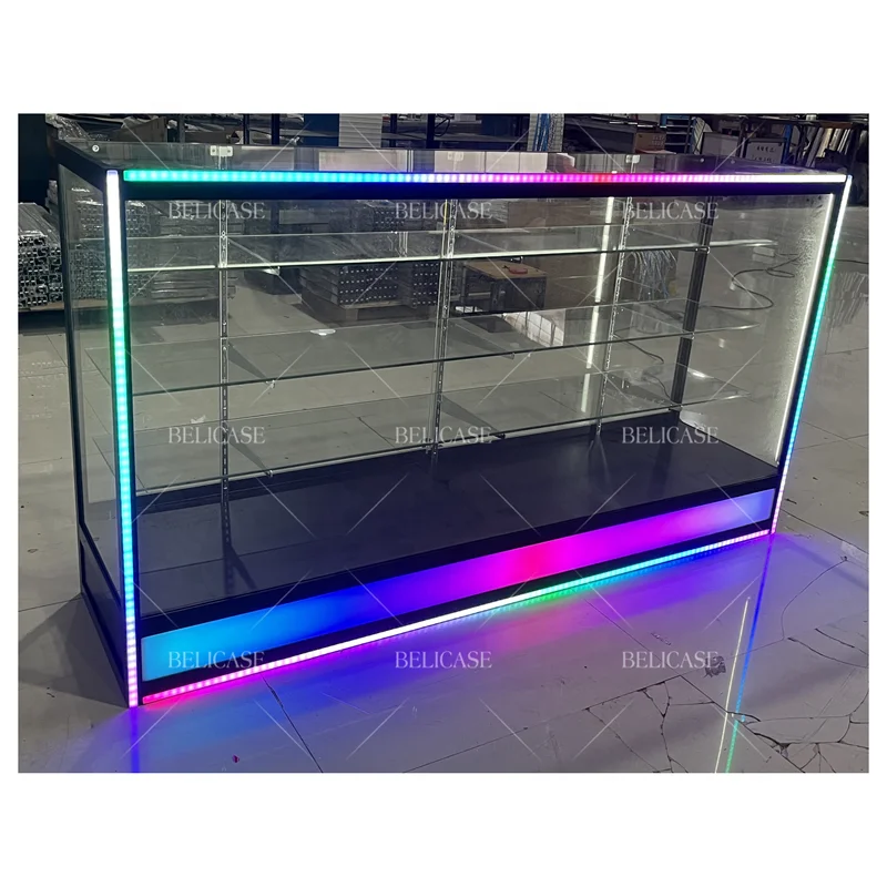 

2025customized. new design smoke store 47 inch 60 inch 70 inch glass showcase smoke shop display